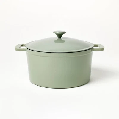 7.5qt Enamel Dutch Oven Sage Green - Figmint - Image 1 of 4