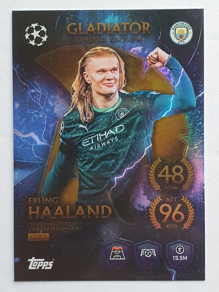 GLADIATORS Limited Edition #GLE 1 HAALAND (City) TOPPS Match Attax UEFA 2025-26 - Imagen 1 de 1