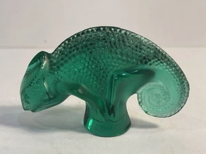 Lalique Crystal Bright/Deep Green Chameleon Figurine MINT Condition! - Picture 1 of 5