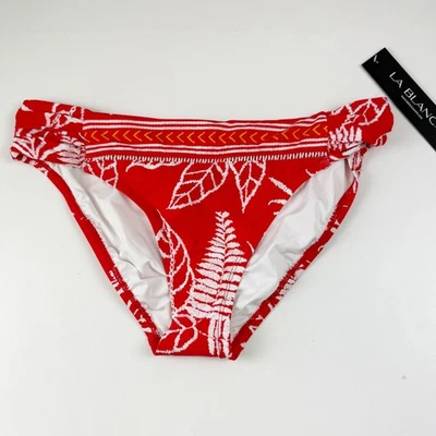 La Blanca Bikini Bottom Womens 10 Leaf Pattern Swim NWT - Image 1 of 4