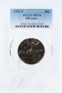 1992-P PCGS MS70 Olympic Modern Commemroative Half Dollar 50C - Picture 1 of 2