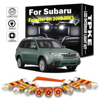 Kit de 10 luces LED interiores domo para Subaru Forester SH 2009-2013 bombillas de mapa de coche Foto 1 de 4
