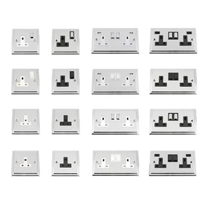 Productos A5 CROMO PULIDO Trimeline Socket 2 Gang USB 2 Gang Round Pin Socket - Imagen 1 de 17