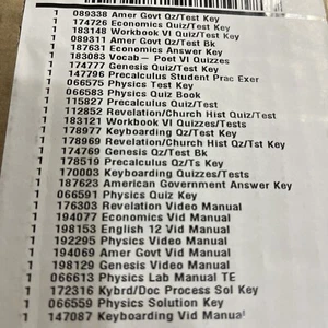 Abeka Academy Lot Homeschool Amer Govt Economics Genesis Precalculus Physics - Picture 1 of 12