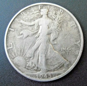 Medio dólar de plata S Walking Liberty 1945 (45SUE1) - Imagen 1 de 4
