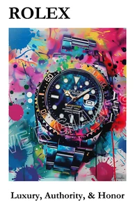 Orologio ROLEX stampa artistica 11x17 decorazione parete arte moda trendy di Denardai - Foto 1 di 2