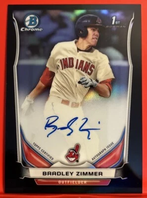 Bradley Zimmer 2014 Bowman cromo selección de borrador autógrafos #BCA-BZ Guardians 29/35 Foto 1 de 2
