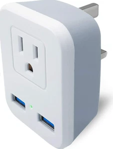UK Irland Netzstecker Adapter, Typ G Reiseadapter für USA nach London England - Bild 1 von 7