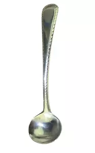 GEORG JENSEN STERLINGSILBER 3" SILBER SALZLÖFFEL MIT RAND DESIGN - Bild 1 von 4
