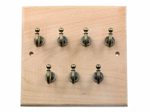 Personalised Wooden Key Rack Wall Mounted – 7 or 4 Hook Key Holder - Picture 1 of 5