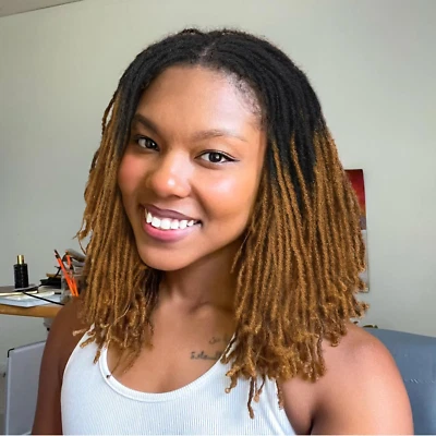 Pelucas completas de encaje Lday Hanne Micro Dreadlock para mujer negras cortas imitación locos encaje... Foto 1 de 4