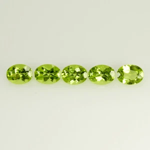 5 Pcs 6.78 Cts Peridot Parrot Green Natural Gemstone Lot - Picture 1 of 2