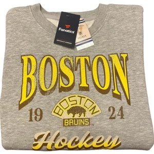 Men’s Boston Bruins Sweatshirt XL Mens Fanatics NHL Bruins Sweatshirt Vintage - Picture 1 of 12