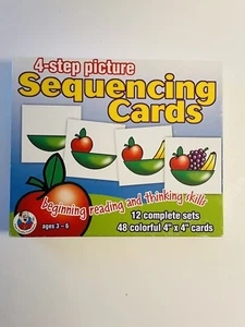 4 Step Picture Sequencing Cards 12 Sets Homeschooling Beginning Reading Ages 3-6 - Picture 1 of 3