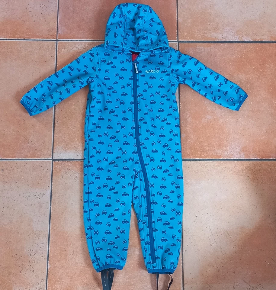 Softshelloverall Jako-o 92 98 blau Autos Junge - Bild 1 von 1