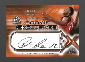 2006-07 Upper Deck SP Game Used LaMarcus Aldridge Rookie Auto #19/100