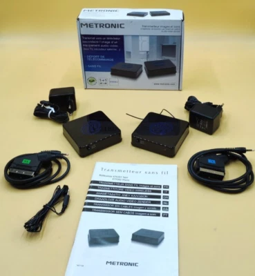 Metronic Wireless Scart Audio Videosender Transmitter Ton Bild steuern 475361 - Bild 1 von 4