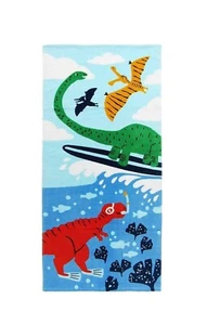 The BIG One Kids Beach Towel Dinosaurs  Vibrant Colors Pool Bath  28X58 NWT - Picture 1 of 4