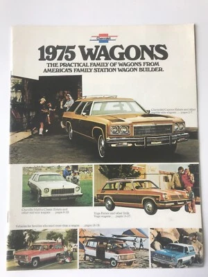 1975 Chevrolet Wagons Car Dealer Vintage Brochure Caprice Impala Chevelle Malibu - Image 1 of 4