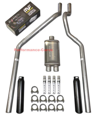 04-08 Dodge Dakota 3.7 4.7 оправка изогнутая двойная выхлопная труба с глушителем MagnaFlow 14 дюймов - Изображение 1 из 3