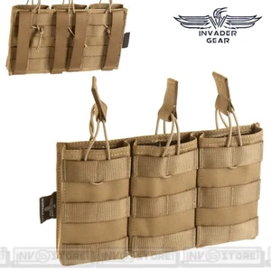 Porta Caricatori Triplo 3 Posti per M4 556 INVADER GEAR Sistema MOLLE Coyote - Imagen 1 de 1