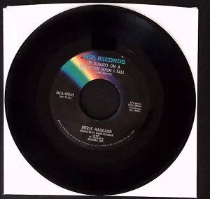 MERLE HAGGARD LIFE OF A RODEO COWBOY/I'M ALWAYS ON AMOUNTAIN WHVINYL 45 VG 37-36 - Picture 1 of 2
