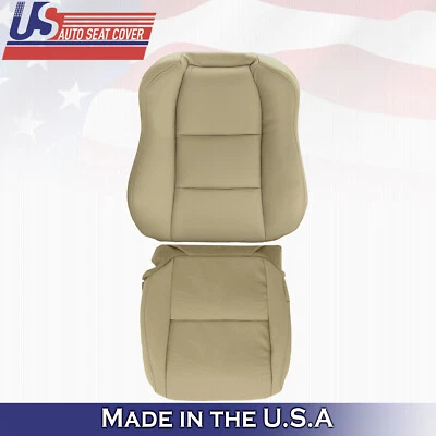 2004 Fits Acura TL Passenger Top & Bottom Perforated Leather Seat Covers Tan - Image 1 of 4