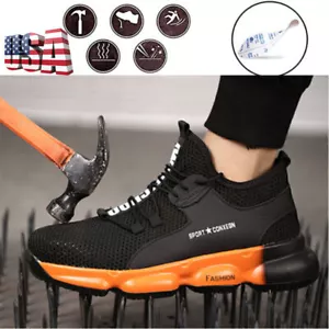 US Safety Shoes Mens Womens Outdoor Work Boots Steel Toe Cap Sneakers Protective - Picture 1 of 24