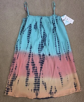 Vestido Solero Roxy Girl BOHO Playa Tie Dye XS Mujer o Niñas Grande (12/14) $42 Nuevo con Etiquetas Foto 1 de 4
