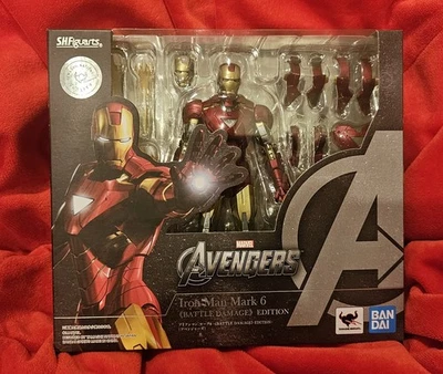 Bandai Tamashii S.H.Figuarts Avengers Iron Man Mark VI 6 Battle Damage Edition - Image 1 of 2