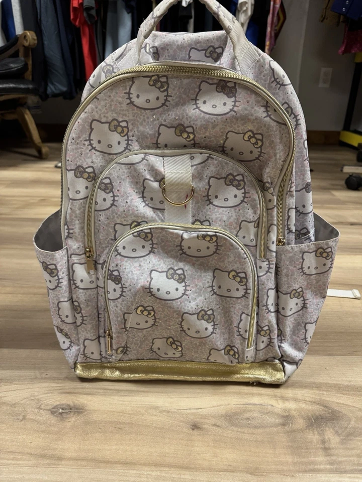 Mochila Hello Kitty de Sanrio Pottery Barn - Estampado Hello Kitty rosa y dorado Foto 1 de 4