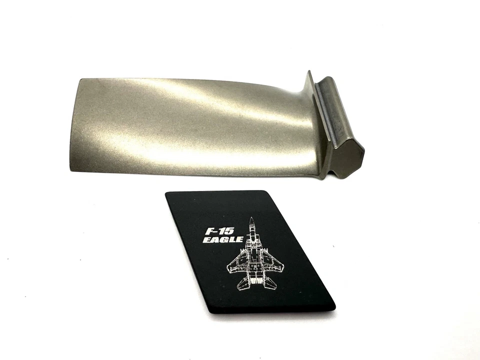 F-16/F-15 Titanium Jet Engine Blade.  USAF Pilot Gift Turbine Boeing Eagle Model - Image 1 of 3