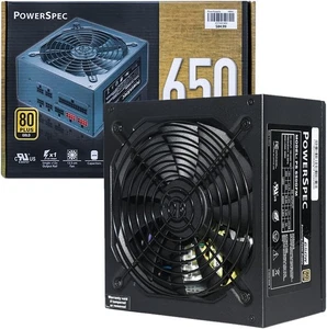 Unknown PowerSpec 650 Watt 80 Plus Gold Fully Modular ATX Power Supply - Afbeelding 1 van 8