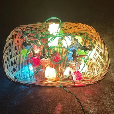 Vintage Retro Christmas Tree Lights Lanterns x 20 Multicoloured 100% Working - Image 1 of 4