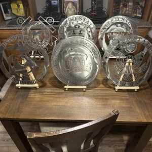 "Letreros metálicos para decoración de pared militar de Estados Unidos todas las ramas 14""" - Imagen 1 de 8
