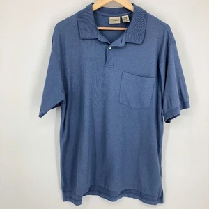 LL Bean Herren Poloshirt Größe M Blau Kurzarm Baumwolle Brusttasche - Bild 1 von 9