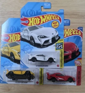 Hot Wheels  20 Toyota Supra GR Lot (X3) Red Yellow White Read Listing  - Picture 1 of 21