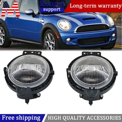 Pair Front Bumper Fog Light For Mini R55 R56 R58 R59 R60 63172751295 Smoke Lens - Image 1 of 4