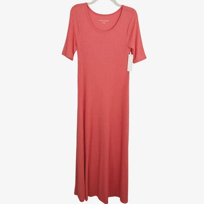 Maxi Vestido Santiago Tejido Acanalado Suave Surroundings Talla Mediana Rosa Coral Nuevo con Etiquetas Foto 1 de 4