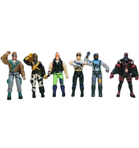 GI Joe Vintage Action Figures Hasbro 1990s-2001 Lot 5 + 1 Mortal Kombat Figure - Picture 1 of 9
