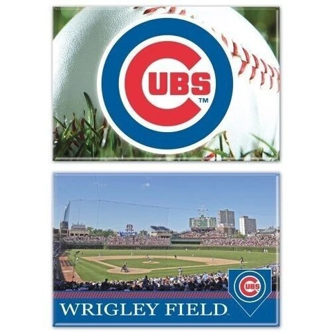 CHICAGO CUBS ~ Lot of (2) Color Magnet 2x3 Inches ~ Wrigley Field Magnets Cover