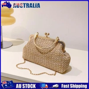 AU Chain Hand-Woven Handbags Casual Ladies Clutch Purse Exquisite for Wedding Pa - Picture 1 of 11