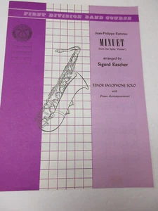 Jean Philippe Rameau Minuet Ballet Plattee Tenor Saxophone & Piano Sheet Music - Picture 1 of 4