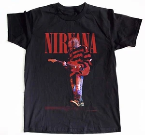 Nirvana Kurt Cobain Guitarist Rock Band Black Unisex T-shirt Size S-5XL - Picture 1 of 5