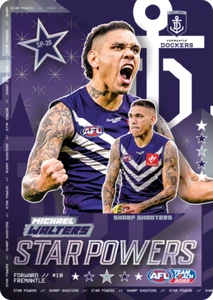 2023 Teamcoach AFL Team Star Powers SP-28 Michael Walters Fremantle sin usar - Imagen 1 de 2