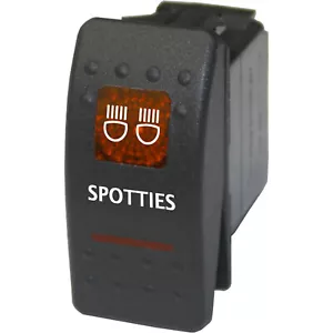 SPOTTIES 522O Rocker Switch 12V ON OFF amber SPST marine boat waterproof - Imagen 1 de 1