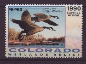 CO1Gc   Colorado  State Duck Stamp  Governor Ed. Contingency    #CO1GcX0 DSS - Picture 1 of 1