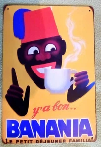 ★★ MAGNIFIQUE PLAQUE DECORATIVE : CHOCOLAT BANANIA ★★ D - Picture 1 of 1