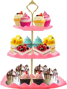 Dessert Cupcake Stand 3 Tier Cup Cake Holder Tower Tea Party/Birthday/Weeding - Picture 1 of 7