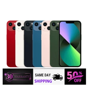 Apple iPhone 13 128GB 256GB 512GB - Fair Midnight/Black Blue Green, Unlocked - Picture 1 of 9